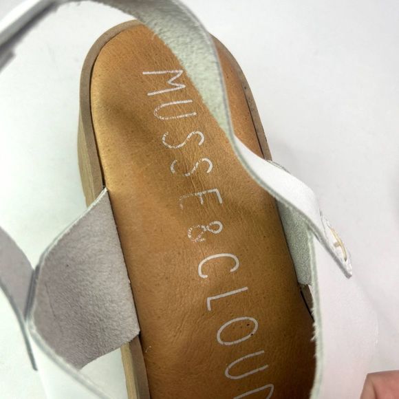 Musse & Cloud Isadora Leather Platform Wedge Sandals Comfy Slingback Womens NWOB - Picture 8 of 12
